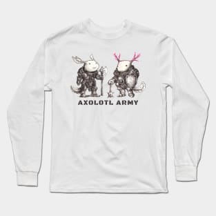 Axolotl Army medieval - Armored Ajolotl Long Sleeve T-Shirt